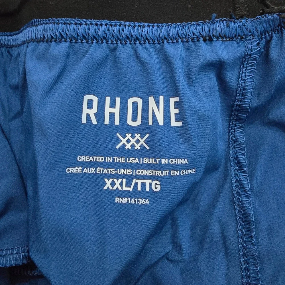 Rhone Mako Tech Short Unlined Blue 5 Inch Inseam Mens XXL 101199-417 NWT - Picture 3 of 8